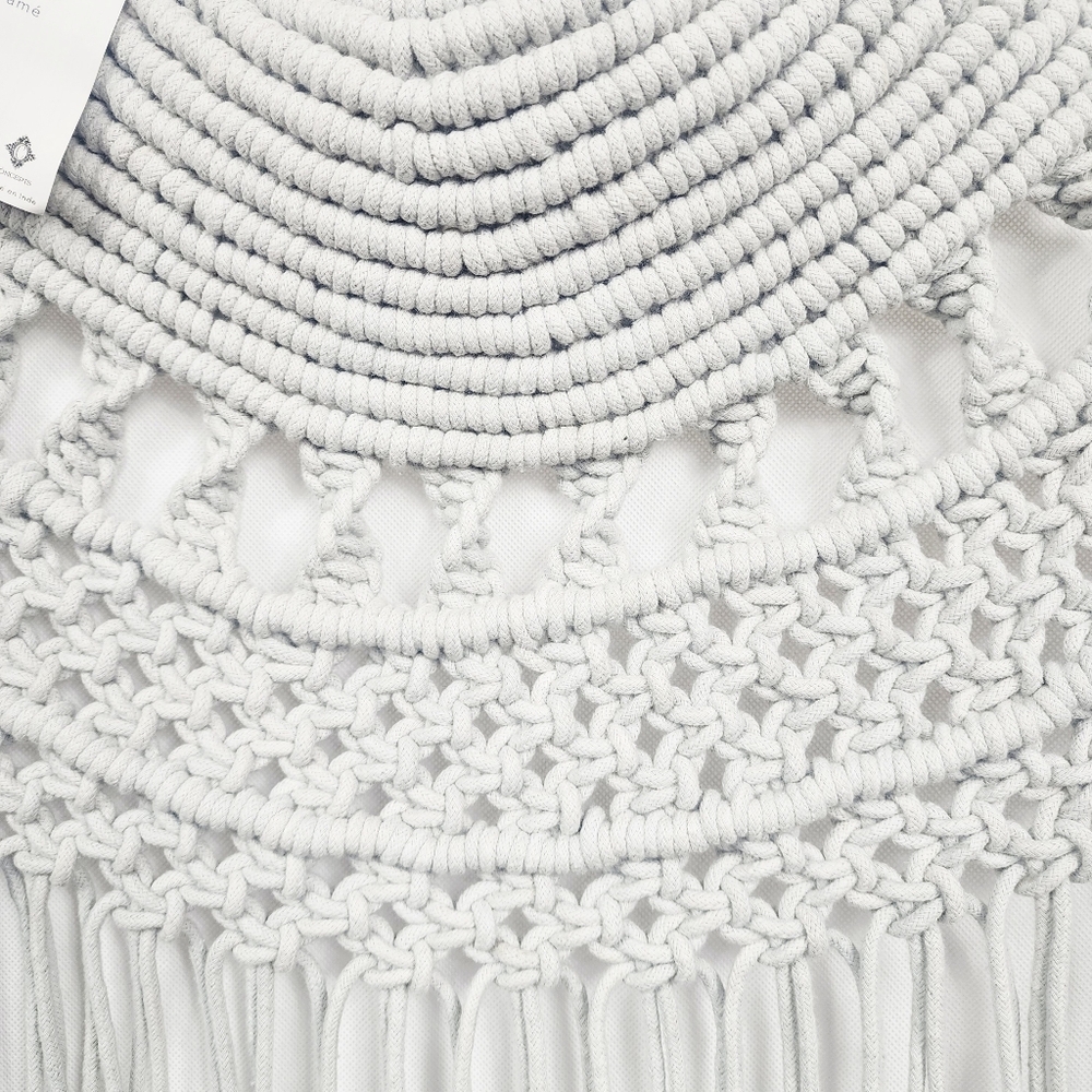 Gray Macrame Wall Hanging - Picture 2 of 5